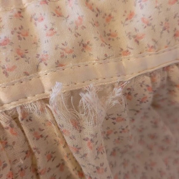 SOLD 1970s VTG GUNNE SAX Prairie Dress Floral Cottage Lace Home 7 French Country - Picture 16 of 16